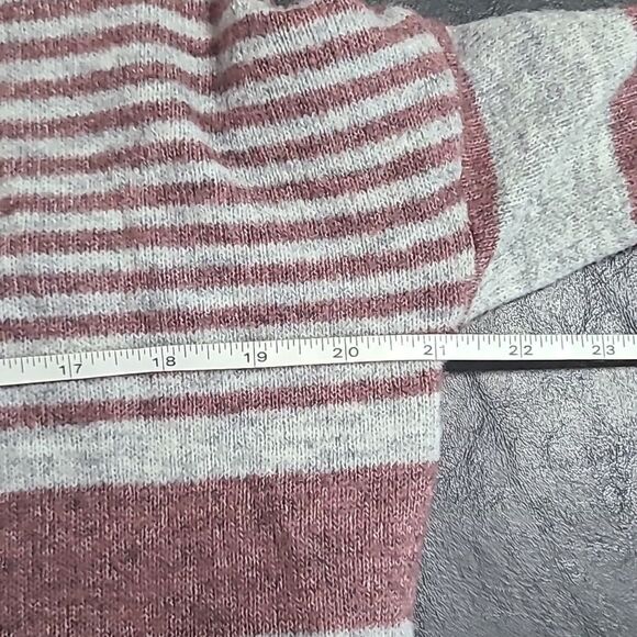 Sunday in Brooklyn Women's Striped Maroon and Gray Sweater size Xs Anthropologie - Picture 7 of 10